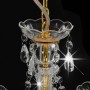 Chandelier with round golden beads 3 x E14 by vidaXL, Lamps - Ref: Foro24-281600, Price: 60,99 €, Discount: %