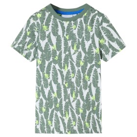 Camiseta infantil crudo y verde hiedra oscuro 92 de , Camisetas para niños - Ref: Foro24-11674, Precio: 9,99 €, Descuento: %