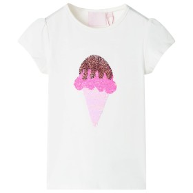 Ecru children's t-shirt 116 by , Kids T-shirts - Ref: Foro24-10716, Price: 8,99 €, Discount: %