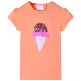 Camiseta infantil naranja neón 116 de , Camisetas para niños - Ref: Foro24-10721, Precio: 8,99 €, Descuento: %