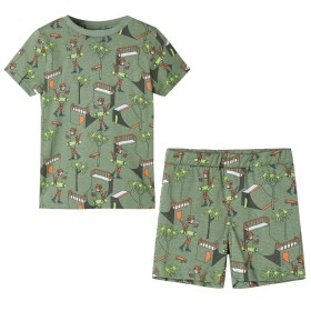 Hellkhakifarbener Kinder-Kurzarmpyjama 104 von , Kinderpyjamas - Ref: Foro24-12510, Preis: 10,38 €, Rabatt: %