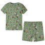 Light khaki children's short-sleeved pajamas 104 by , Children's pajamas - Ref: Foro24-12510, Price: 10,38 €, Discount: %