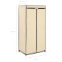 2 cream-colored cabinets 75x50x160 cm by vidaXL, Wardrobes - Ref: Foro24-282443, Price: 42,99 €, Discount: %