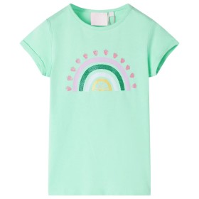 Camiseta infantil verde brillante 128 de , Camisetas para niños - Ref: Foro24-10737, Precio: 8,99 €, Descuento: %