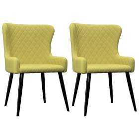 Sillas de comedor 2 unidades tela verde de vidaXL, Sillas de comedor - Ref: Foro24-282520, Precio: 140,55 €, Descuento: %