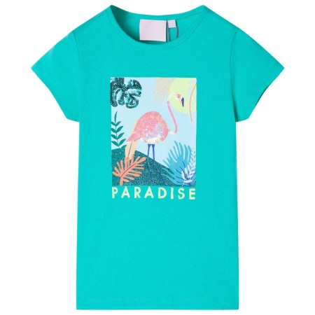 Camiseta infantil verde menta 116 de , Camisetas para niños - Ref: Foro24-11126, Precio: 8,99 €, Descuento: %