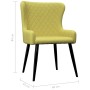 Dining chairs 2 units green fabric by vidaXL, dining chairs - Ref: Foro24-282520, Price: 140,55 €, Discount: %