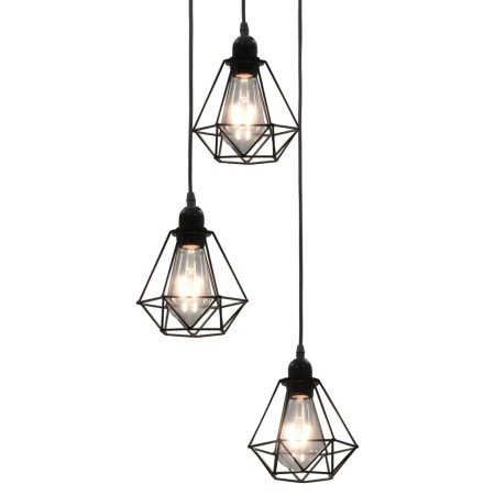 Black Diamond Design Deckenleuchte mit 3 E27 Glühbirnen von vidaXL, Lampen - Ref: Foro24-281634, Preis: 48,97 €, Rabatt: %