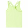 Camiseta de tirantes infantil amarillo neón 116 de , Camisetas para niños - Ref: Foro24-11151, Precio: 8,06 €, Descuento: %