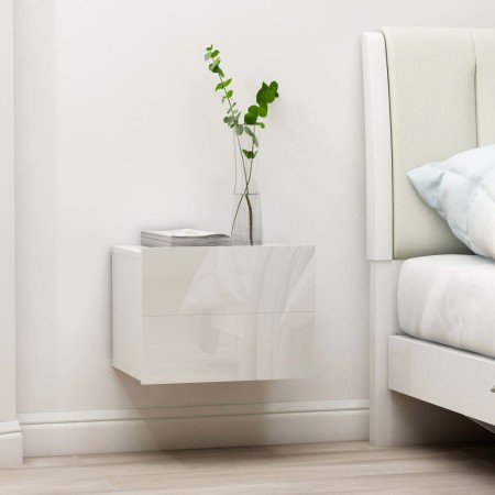 Bedside tables 2 units plywood glossy white 40x30x30 cm by vidaXL, Nightstands - Ref: Foro24-801066, Price: 79,34 €, Discount: %