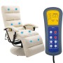 Cream White Synthetic Leather TV Recliner Massage Chair by vidaXL, Electric massage chairs - Ref: Foro24-248484, Price: 389,9...