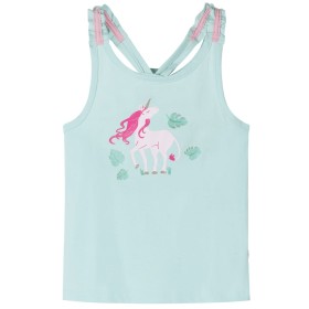 Camiseta de tirantes infantil verde menta claro 104 de , Camisetas para niños - Ref: Foro24-10670, Precio: 9,99 €, Descuento: %