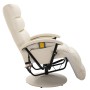 Cream White Synthetic Leather TV Recliner Massage Chair by vidaXL, Electric massage chairs - Ref: Foro24-248484, Price: 389,9...