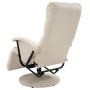 Sillón de masaje reclinable de TV cuero sintético blanco crema de vidaXL, Sillones de masaje eléctricos - Ref: Foro24-248484,...