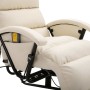 Sillón de masaje reclinable de TV cuero sintético blanco crema de vidaXL, Sillones de masaje eléctricos - Ref: Foro24-248484,...