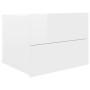 Bedside tables 2 units plywood glossy white 40x30x30 cm by vidaXL, Nightstands - Ref: Foro24-801066, Price: 79,34 €, Discount: %