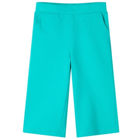 Pantalón infantil con perneras anchas verde menta 128 de , Pantalones de niños - Ref: Foro24-11042, Precio: 10,38 €, Descuent...