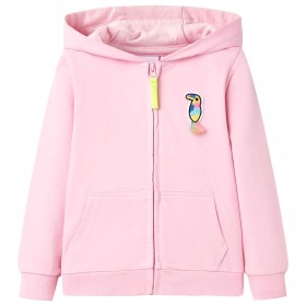 Rosafarbener Kinder-Kapuzenpullover mit Reißverschluss 92 von , Kinder-T-Shirts - Ref: Foro24-11564, Preis: 11,69 €, Rabatt: %