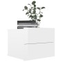 Bedside tables 2 units plywood glossy white 40x30x30 cm by vidaXL, Nightstands - Ref: Foro24-801066, Price: 79,34 €, Discount: %