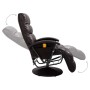 Sillón de masaje reclinable para TV cuero sintético marrón de vidaXL, Sillones de masaje eléctricos - Ref: Foro24-248483, Pre...