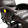 Sillón de masaje reclinable para TV cuero sintético marrón de vidaXL, Sillones de masaje eléctricos - Ref: Foro24-248483, Pre...