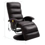 Sillón de masaje reclinable para TV cuero sintético marrón de vidaXL, Sillones de masaje eléctricos - Ref: Foro24-248483, Pre...