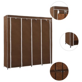 Wardrobe with 4 brown compartments 175x45x170 cm by vidaXL, Wardrobes - Ref: Foro24-282446, Price: 56,40 €, Discount: %