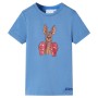 Camiseta infantil de manga corta azul medio 128 de , Camisetas para niños - Ref: Foro24-11877, Precio: 7,95 €, Descuento: %