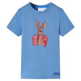 Camiseta infantil de manga corta azul medio 128 de , Camisetas para niños - Ref: Foro24-11877, Precio: 7,99 €, Descuento: %