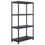 Plastic shelving 2 units 60x30x138 cm black by vidaXL, Industrial shelving - Ref: Foro24-276251, Price: 129,81 €, Discount: %