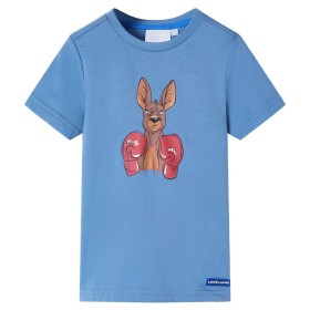 Kinder-Kurzarm-T-Shirt mittelblau 104 von , Kinder-T-Shirts - Ref: Foro24-11875, Preis: 9,99 €, Rabatt: %