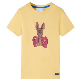 Camiseta infantil de manga corta amarillo 128 de , Camisetas para niños - Ref: Foro24-11882, Precio: 9,99 €, Descuento: %