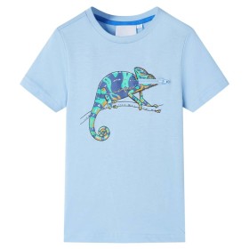 Camiseta infantil de manga corta azul claro 128 de , Camisetas para niños - Ref: Foro24-12017, Precio: 7,99 €, Descuento: %