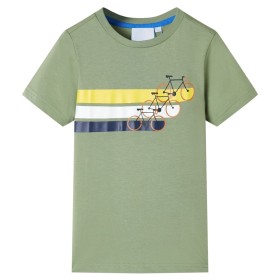 Light khaki short-sleeved children's t-shirt size 140 by , Kids T-shirts - Ref: Foro24-12178, Price: 9,99 €, Discount: %