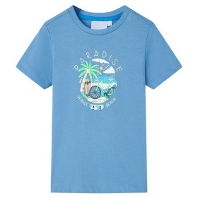 Camiseta infantil azul medio 140 de , Camisetas para niños - Ref: Foro24-12578, Precio: 7,99 €, Descuento: %