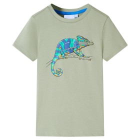 Camiseta infantil de manga corta caqui claro 140 de , Camisetas para niños - Ref: Foro24-12008, Precio: 7,99 €, Descuento: %