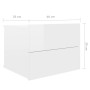 Mesitas noche 2 uds contrachapada blanco brillo 40x30x30 cm de vidaXL, Mesitas de noche - Ref: Foro24-801066, Precio: 79,34 €...