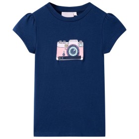 Camiseta infantil azul marino 140 de , Camisetas para niños - Ref: Foro24-10473, Precio: 9,99 €, Descuento: %