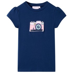 Camiseta infantil azul marino 116 de , Camisetas para niños - Ref: Foro24-10471, Precio: 8,99 €, Descuento: %