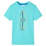 Kurzarm-T-Shirt für Kinder in Aquamarinfarbe 92 von , Kinder-T-Shirts - Ref: Foro24-11814, Preis: 9,99 €, Rabatt: %