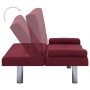 Sofá cama con dos almohadas de poliéster rojo vino de vidaXL, Sofás - Ref: Foro24-282191, Precio: 182,52 €, Descuento: %