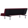 Sofá cama con dos almohadas de poliéster rojo vino de vidaXL, Sofás - Ref: Foro24-282191, Precio: 182,52 €, Descuento: %