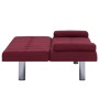 Sofá cama con dos almohadas de poliéster rojo vino de vidaXL, Sofás - Ref: Foro24-282191, Precio: 182,52 €, Descuento: %