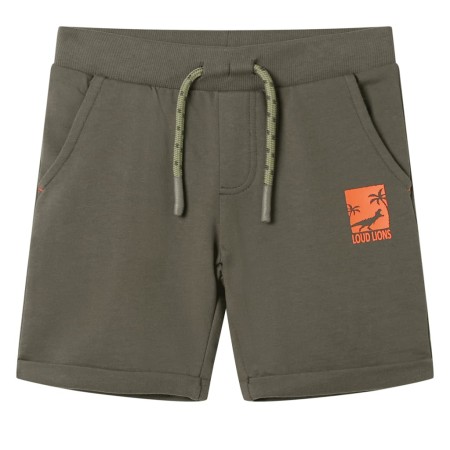 Kindershorts mit Kordelzug, Dunkelkhaki 128 von , Kinderhosen - Ref: Foro24-12202, Preis: 9,99 €, Rabatt: %