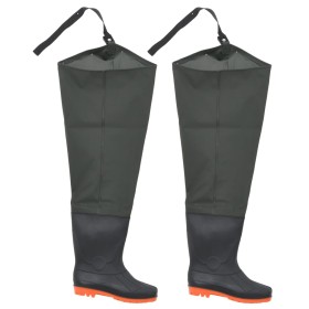 Botas altas de agua de pesca verde oscuro talla 43 de , Vadeadores para caza y para pesca - Ref: Foro24-137628, Precio: 34,99...