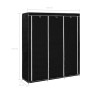 Wardrobe with compartments and black fabric rods 150x45x175 cm by vidaXL, Wardrobes - Ref: Foro24-282453, Price: 41,24 €, Dis...