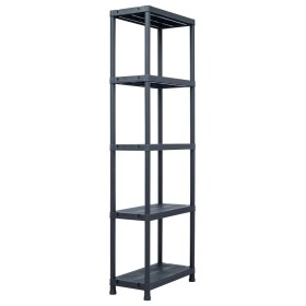 Estantería de plástico 125 kg 60x30x180 cm negro de vidaXL, Estanterías industriales - Ref: Foro24-45674, Precio: 67,99 €, De...