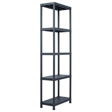 Plastic shelving 125 kg 60x30x180 cm black by vidaXL, Industrial shelving - Ref: Foro24-45674, Price: 67,22 €, Discount: %