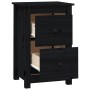 Mesitas de noche 2 uds madera maciza de pino negro 40x35x61,5cm de vidaXL, Mesitas de noche - Ref: Foro24-820955, Precio: 101...