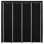 Armario con 4 compartimentos negro 175x45x170 cm de vidaXL, Armarios roperos - Ref: Foro24-282445, Precio: 50,99 €, Descuento: %